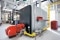 În imagine este prezentat cazanul Vitoplex 300 de 1950 kW cu sarcină de vârf din centrul logistic al Kiesel GmbH.